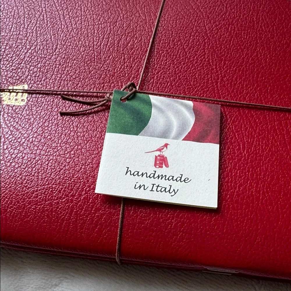 Bieffe Hand Made Italy 3x Stationary Journal Red Diary Notebook (Made in Italy)